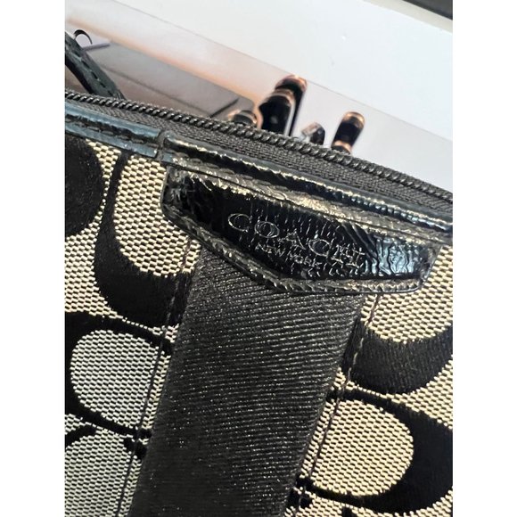Coach Black Signature Print Wristlet - Picture 5 of 5